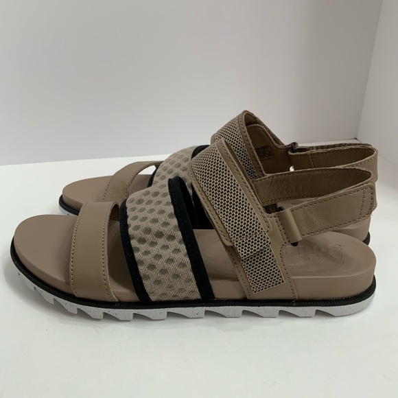 Sorel Roaming Decon Sligback Flats Sandals Sz 7.5 Tan Gladiator Ankle Strap - Picture 14 of 16